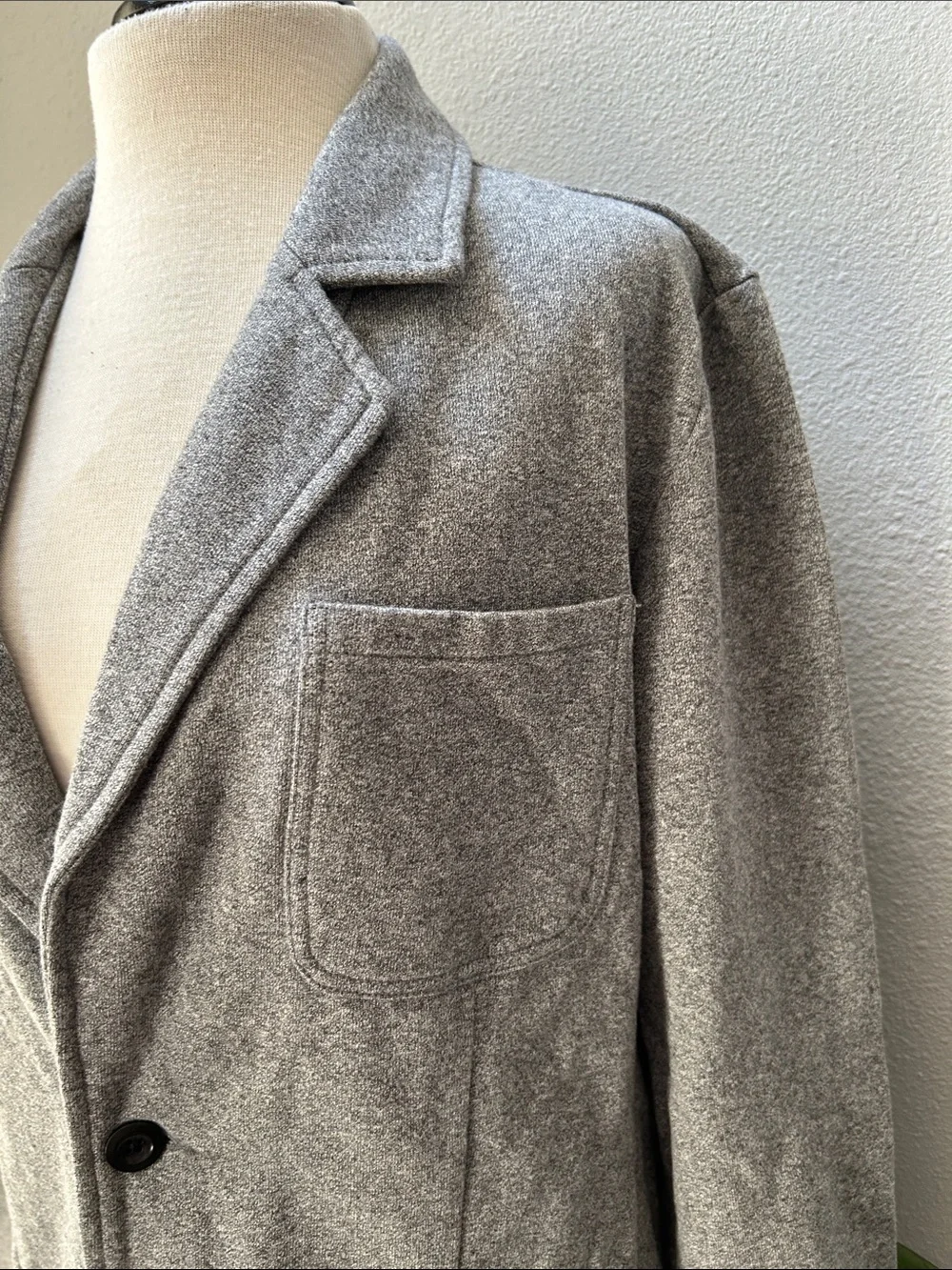 Lucky Brand Heather Gray Knit Blazer M
